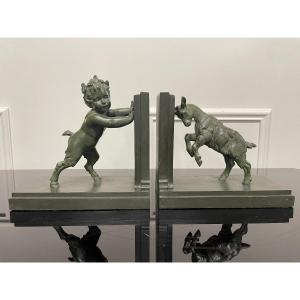 Emile Carlier - Pair Of Bookends Art Deco Period Bookend